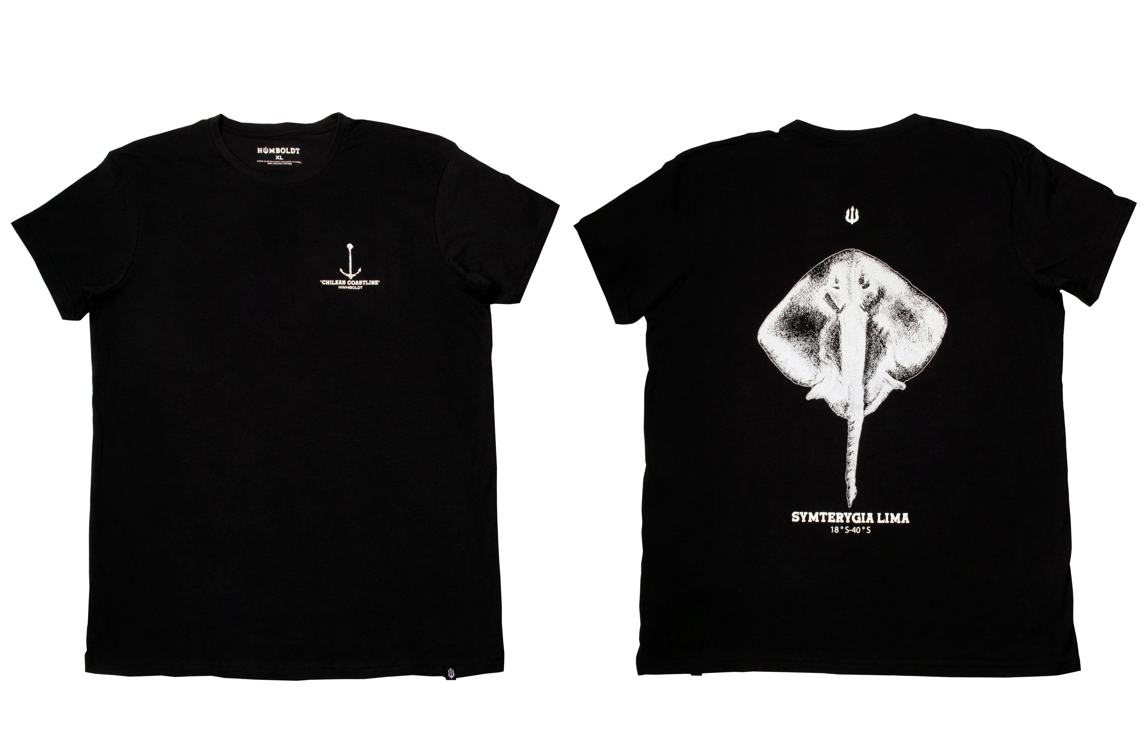 Polera Manga Corta Negra Raya